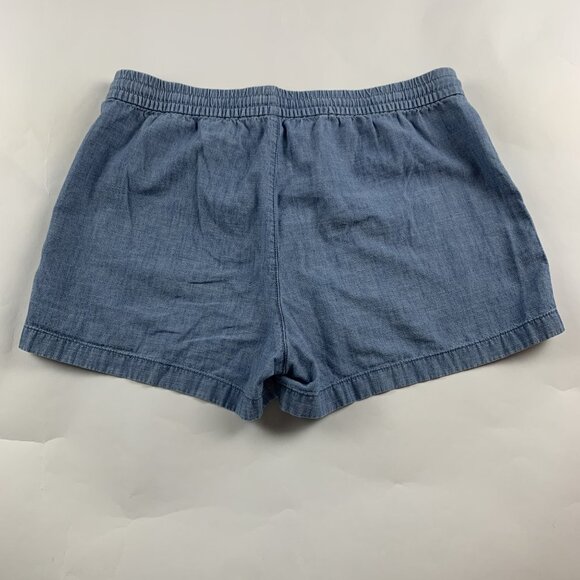 J. Crew Blue Chambray Denim Pull On Shorts M - Picture 5 of 5